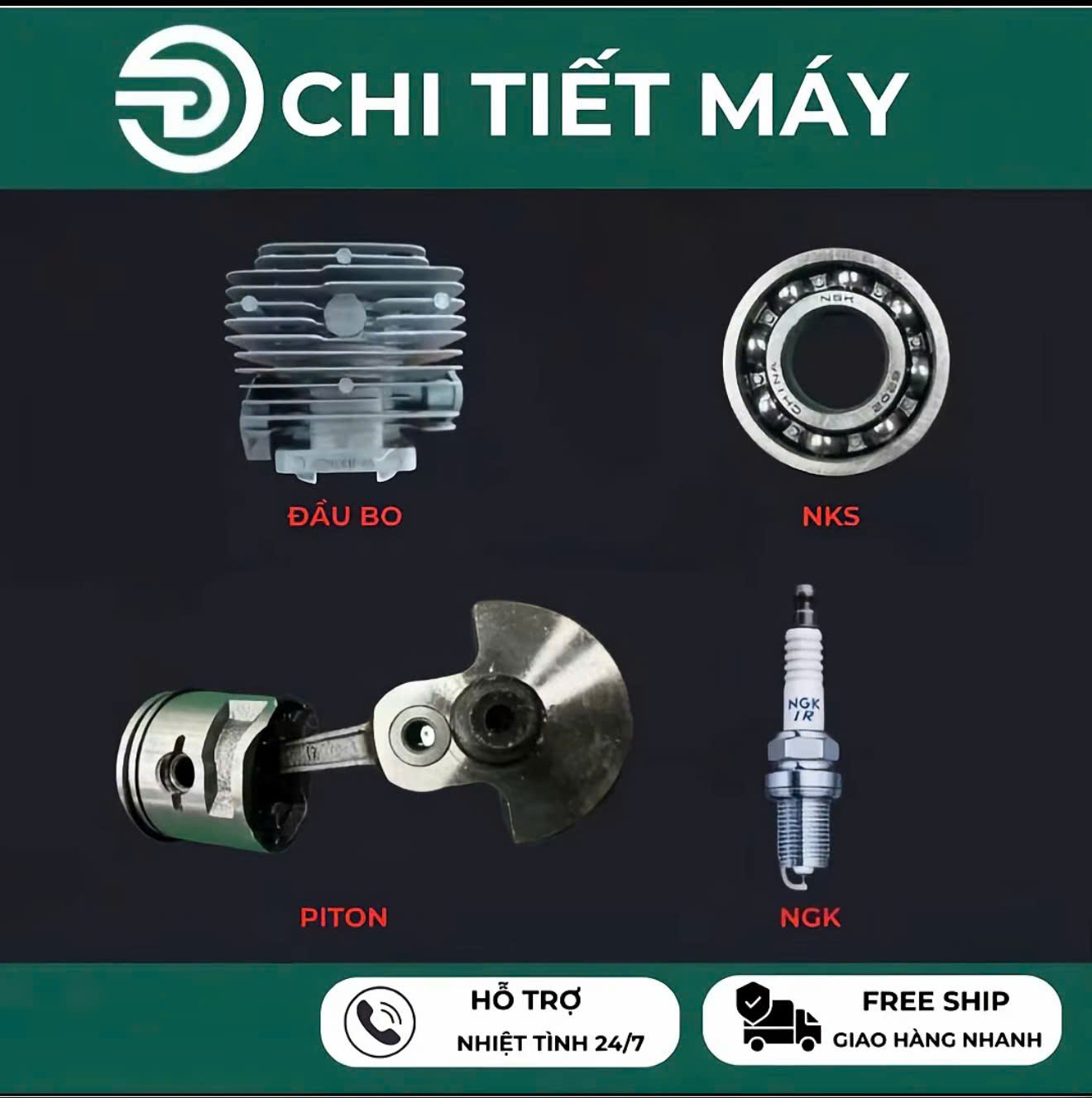 Máy cắt cỏ Huqama 555 Modell mới 2026 động cơ 2 thì 1.65Kw nòng 41.5cm³ trọng lượng 8kg.tặng bát cước.bảo hành 12 tháng