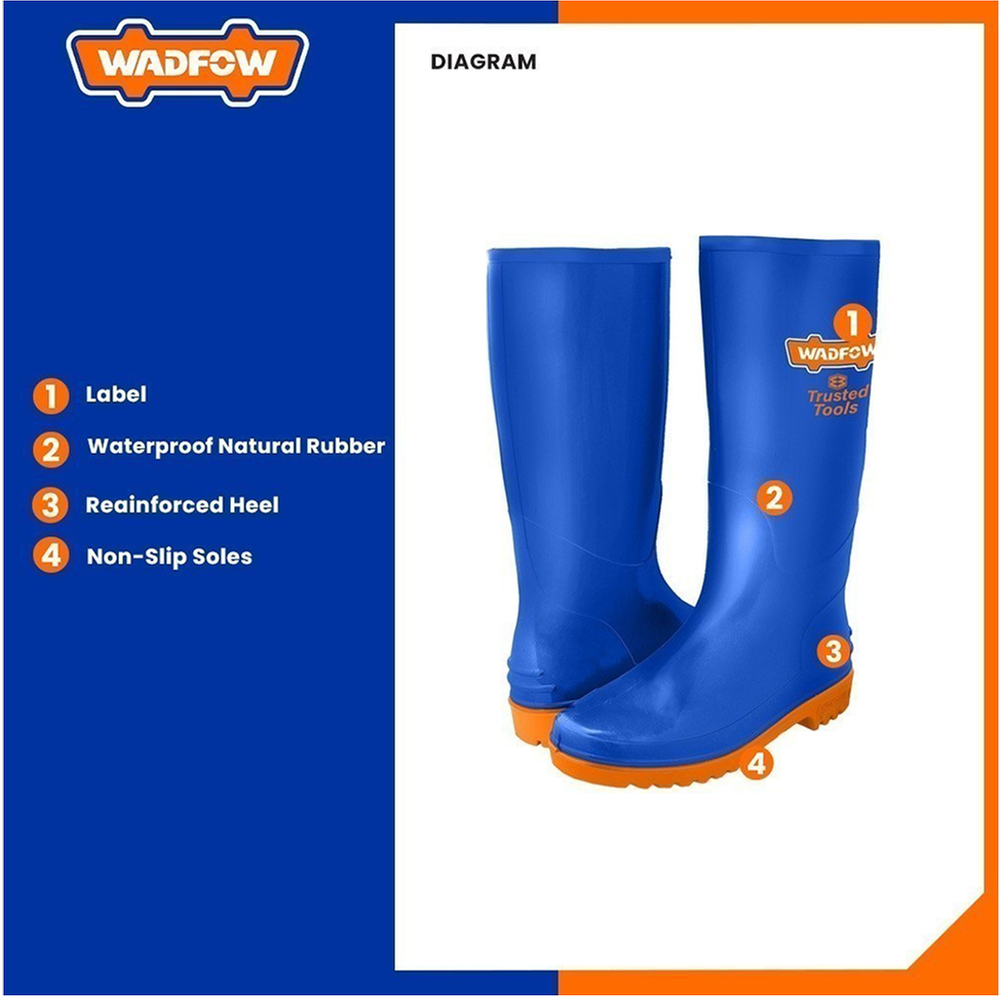 ỦNG NHỰA PVC CỔ CAO SIZE 43 WRB1L43 WADFOW - HÀNG CHÍNH HÃNG