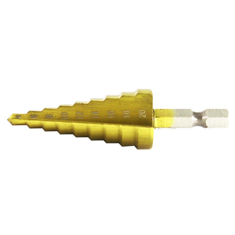 3pcs 3-12mm 4-12mm 4-20mm HSS Straight Groove Step Drill Bit Set Titanium Coated Wood Metal Hole Cutter Core Drill Bit Set