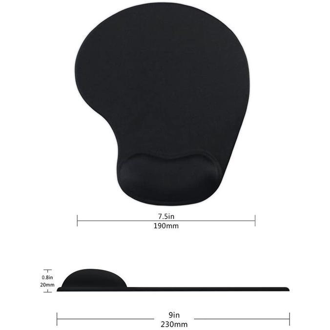 Tấm Lót Chuột Bằng Silicone EVA Mềm Màu Trơn Chống Trượt Kèm Đệm Cổ Tay Cho Pc Laptop