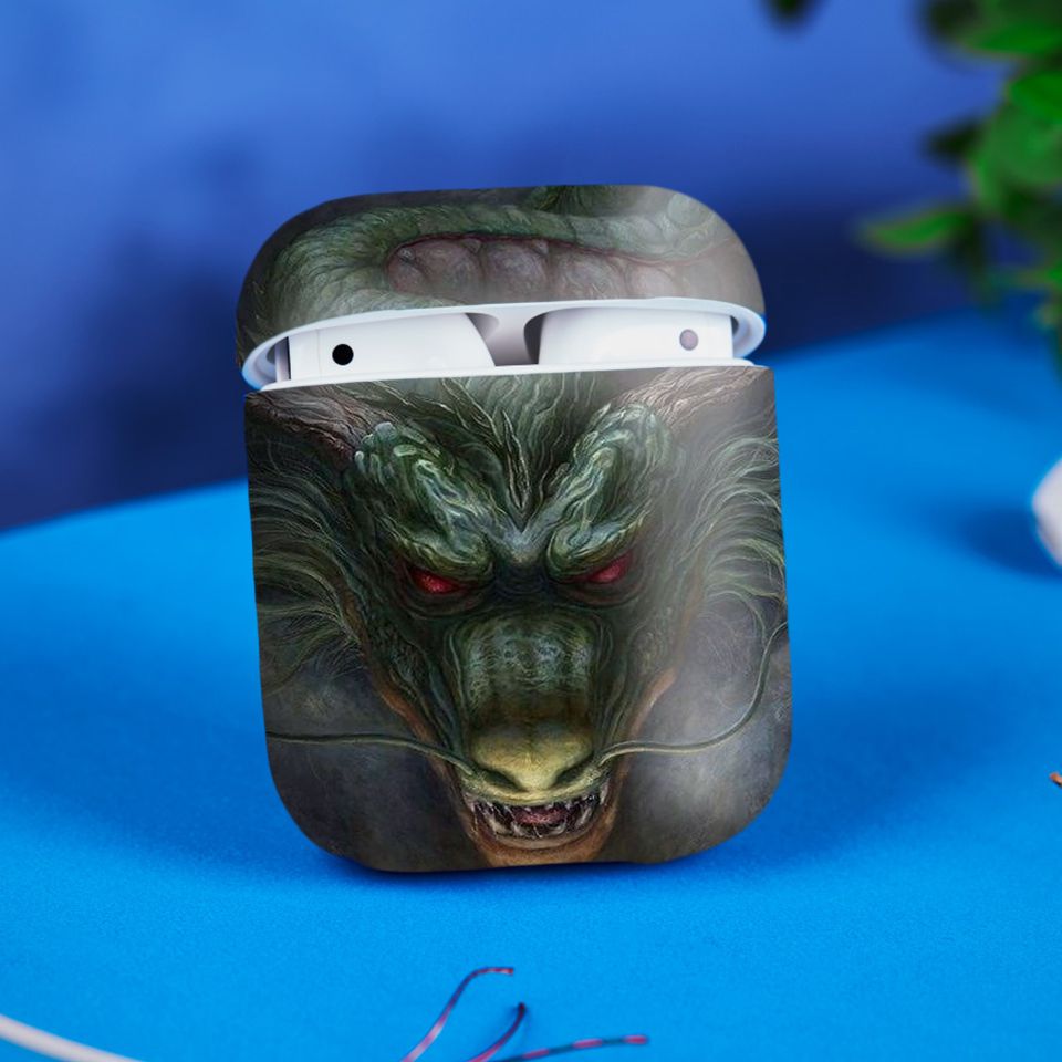 Miếng dán skin chống bẩn cho tai nghe AirPods in hình Dragon Ball - 7vnr030 (bản không dây 1 và 2)