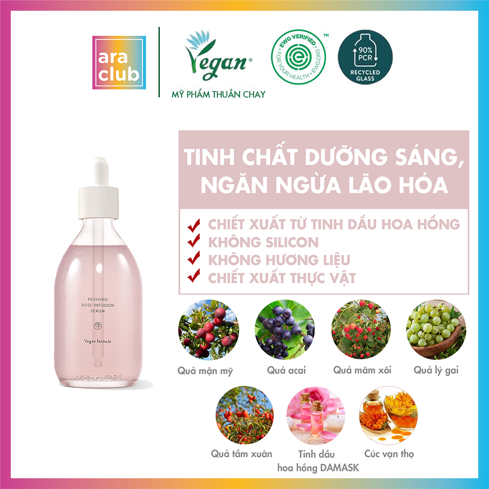 Tinh Chất Dưỡng Sáng Và Ngăn Ngừa Lão Hóa Aromatica Reviving Rose Infusion Serum 100ml