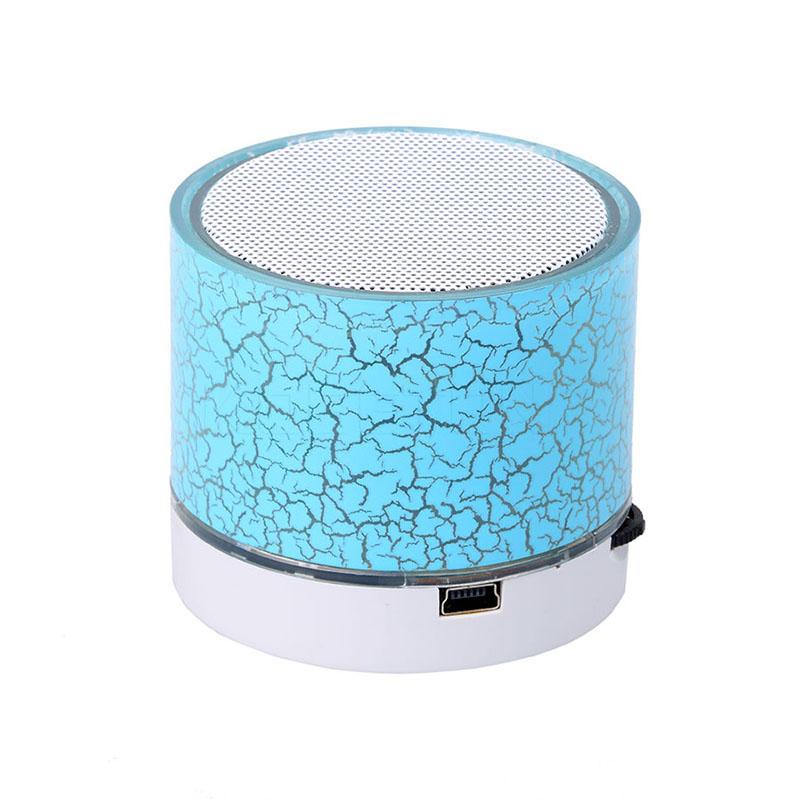 YOUXIU Mini Loa Di Động Bluetooth Không Dây Âm Thanh Xe Hơi Chói Mắt Nứt Đèn LED Loa Siêu Trầm Hỗ Trợ Thẻ TF Sạc USB Color: Blue