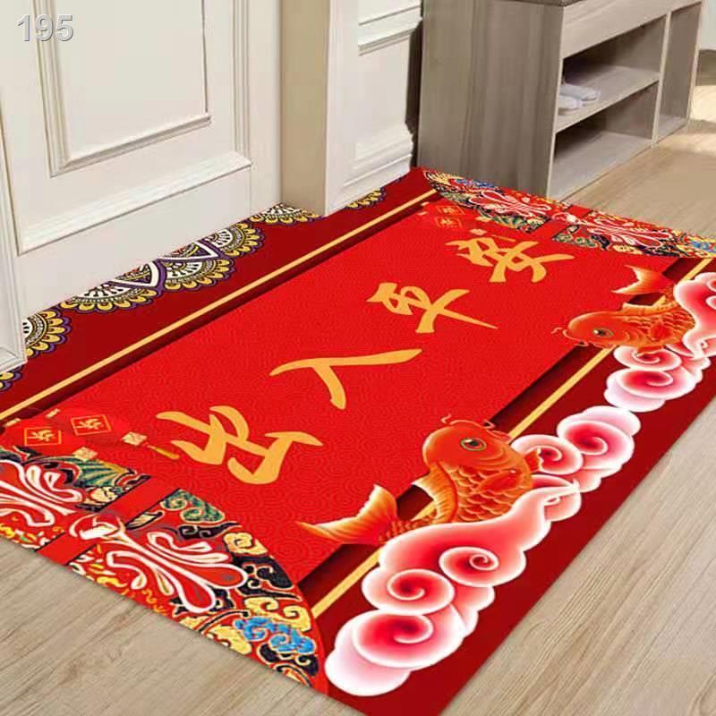 Thảm trải sàn màu đỏ lễ hội truy cập an toàn cửa ra vào nhà bếp phòng tắm thấm nước chống trượt