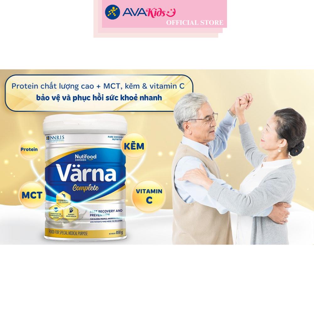 Sữa bột người lớn Nutifood Varna Complete hương nhạt thanh 850g