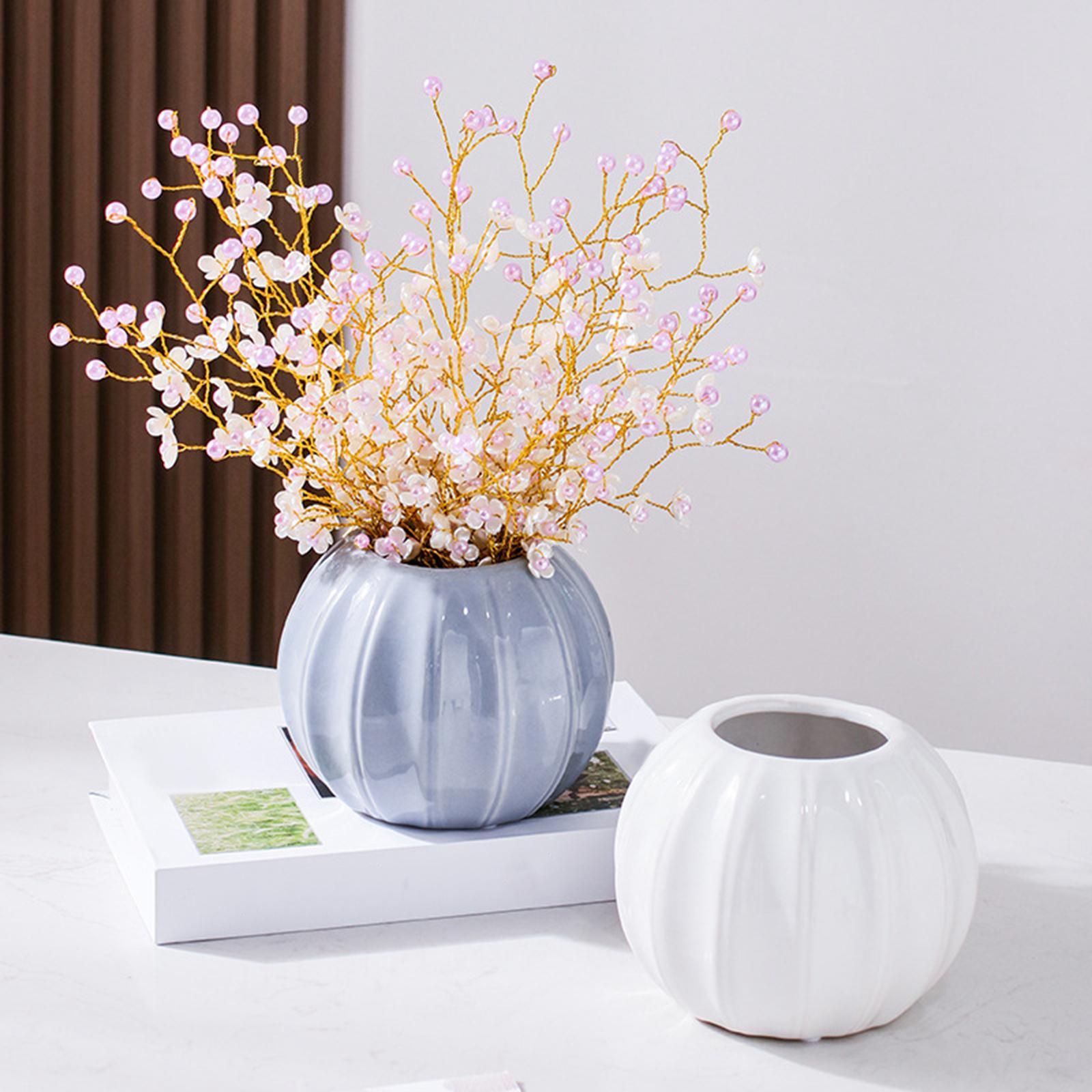 Flower Vase Ceramic Vase Home Decor Nordic Decorative Vase Centerpieces Flower Pot Tabletop Vase for Office Farmhouse Kitchen Shelf Entryway