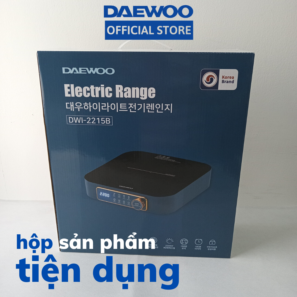 Bếp hồng ngoại Daewoo DWI-2238MW (Vàng) DWI-2215B (Đen) - Hàng chính hãng