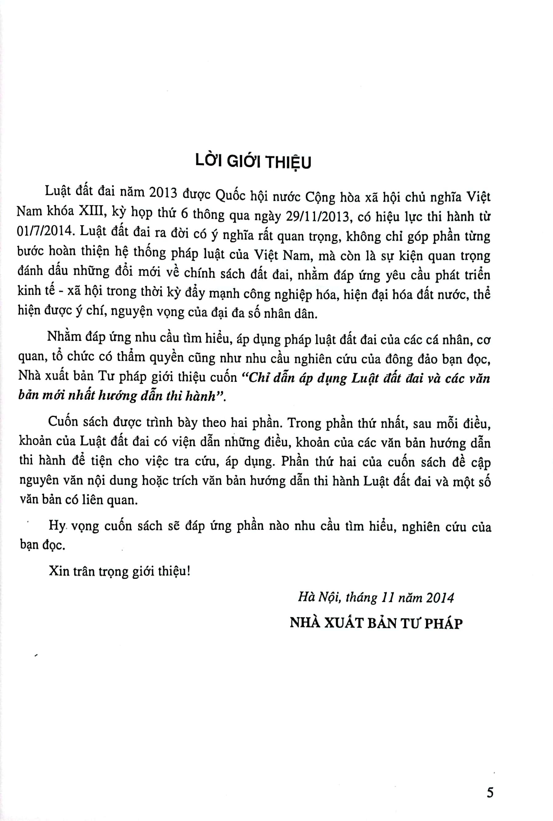 Chỉ Dẫn Áp Dụng Luật Đất Đai Và Các Văn Bản Hướng Dân Thi Hành