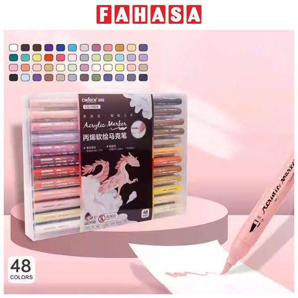 Hộp 48 Bút Lông Màu Acrylic - Chosch H866