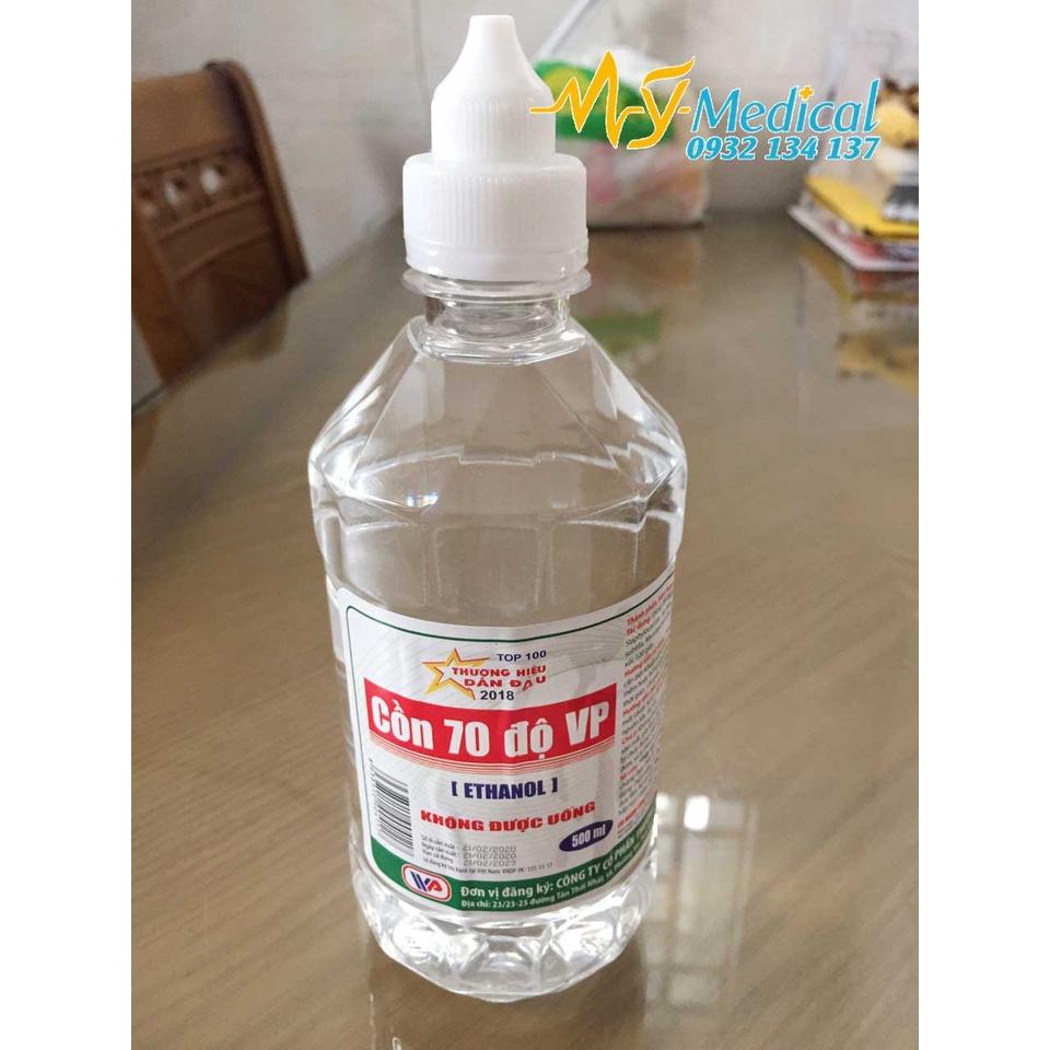 Cồn 70, Cồn Y Tế Sát Trùng, Sát Khuẩn 500ml - Chính Hãng