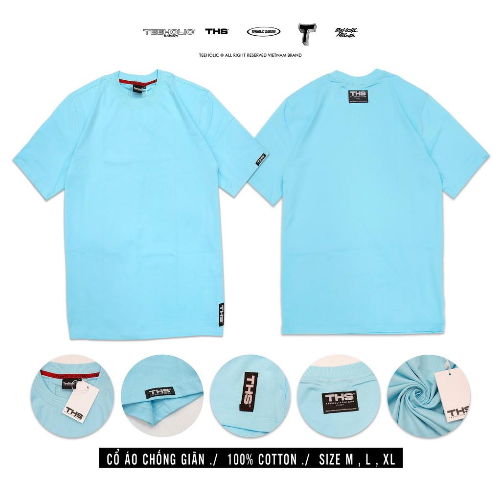 Áo thun trơn Unisex nam nữ TeeHolic màu đen, trắng, xanh neon, tan, tím, hồng, vàng