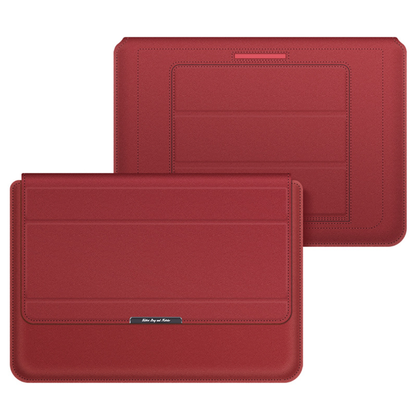 Túi chống sốc bao da dành cho ipad laptop macbook surface kiêm giá đỡ tản nhiệt kèm ví đựng sạc chuột - Hàng chính hãng