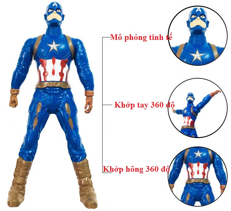 Đồ chơi siêu nhân-Mô hình năm anh em siêu nhân-Combo 5 nhân vật Marvel, DC-Khớp xoay linh hoạt-Tự đứng thăng bằng