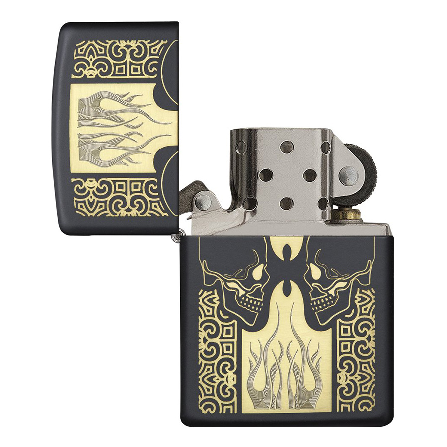 Bật Lửa Zippo 29404 - Skulls Black Matte