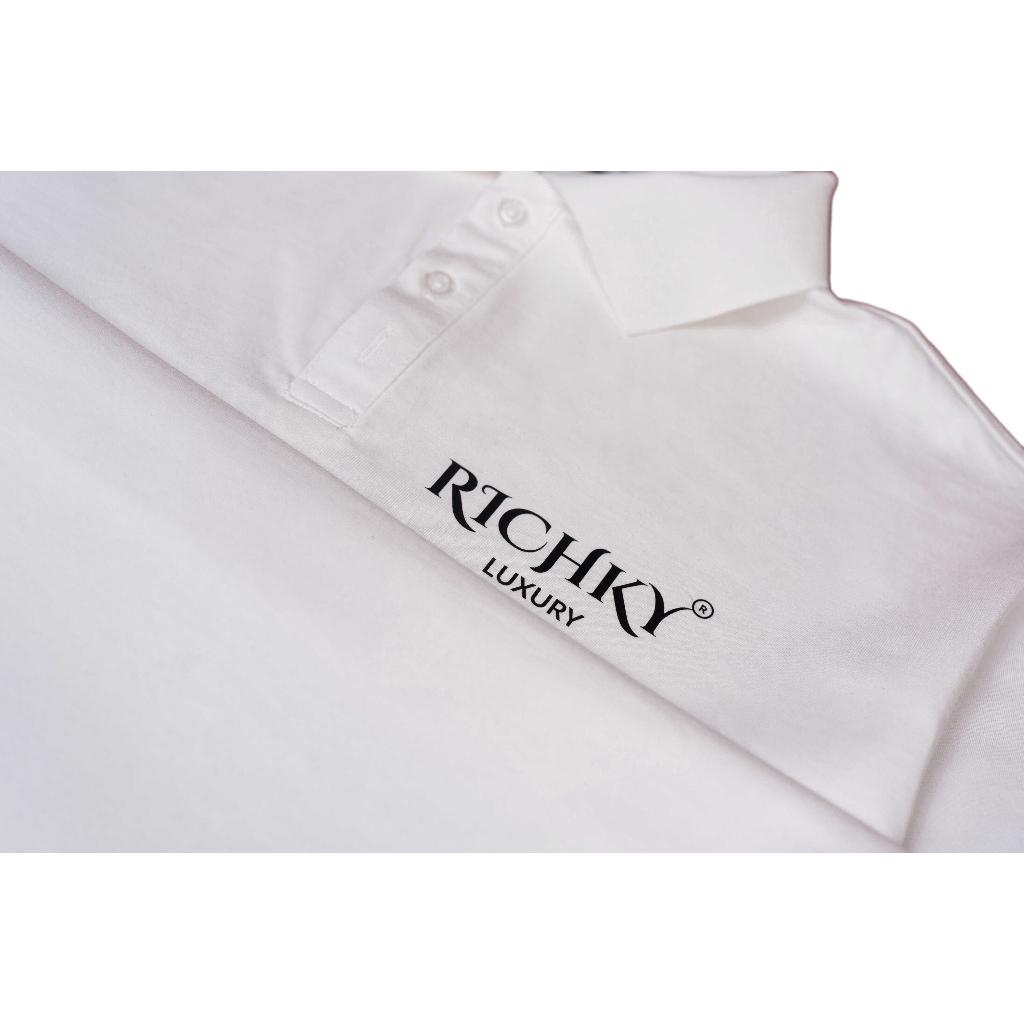 Áo Polo Unisex Richky Luxury Be Rich Your Way Polo Trắng – RKO1