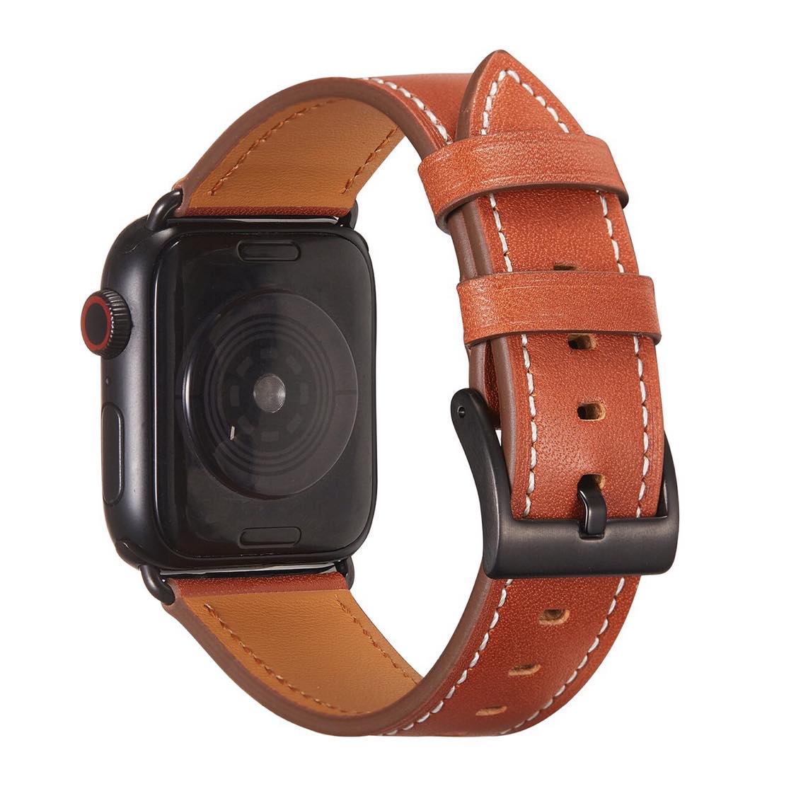 Dây Da Cho Đồng Hồ Thông Minh Apple Watch Da Bò Pullup Khóa Thép 316L Dành Cho Series SE 7| 6 | 5 | 4 | 3 | 2 | 1 - Hàng chính hãng