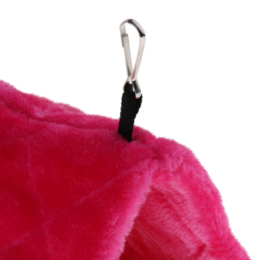 Comfortable Warm Plush Bed Bird Cage Hanging Toy Parrot Swing Hammock - S.