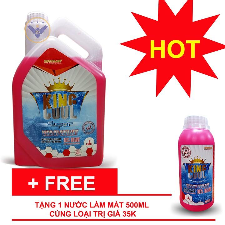 Nước làm mát xe ô tô màu đỏ Super can 4L tặng lon 500ml