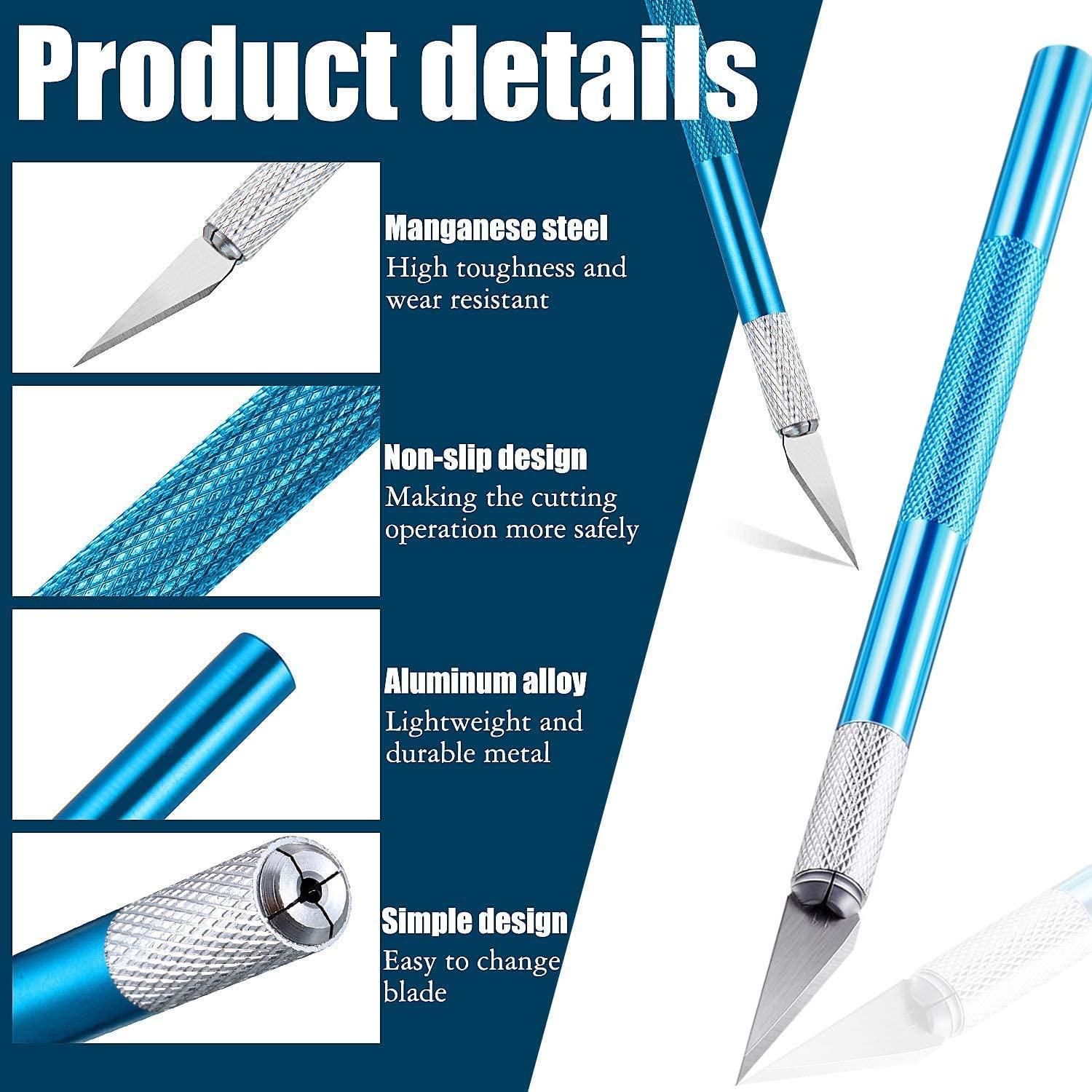 Dao thủ công với Bộ lưỡi dao 11 miếng để cắt khắc Sáng tạo nghệ thuật