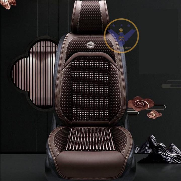 Áo ghế ô tô hạt gỗ massage cao cấp chống nóng cho xe hơi, văn phòng