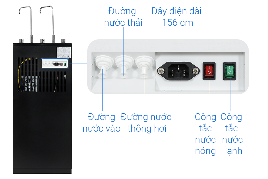 Máy lọc nước RO nóng nguội lạnh Hydrogen 10 lõi Kangaroo KG10A12 - HÀNG CHÍNH HÃNG - GIAO TOÀN QUỐC