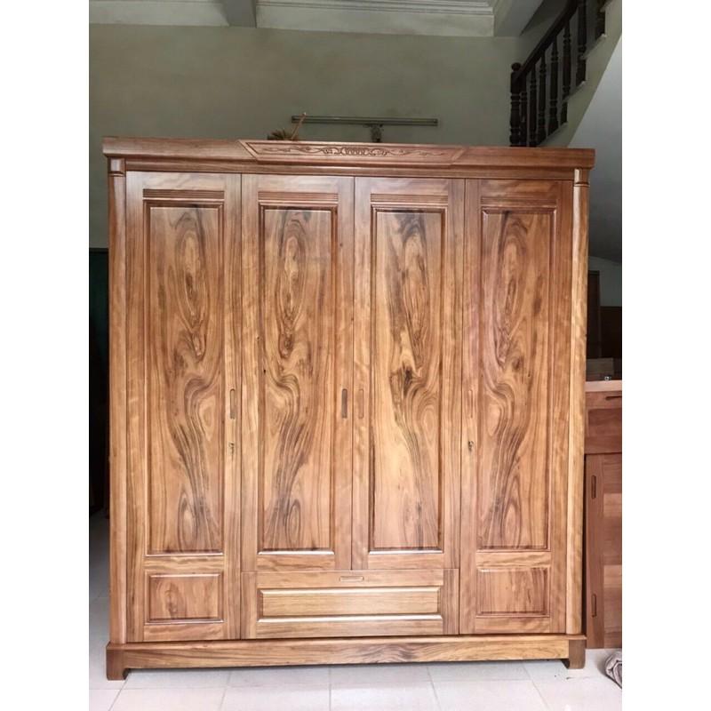 Tủ quần áo 4 cánh gỗ hương