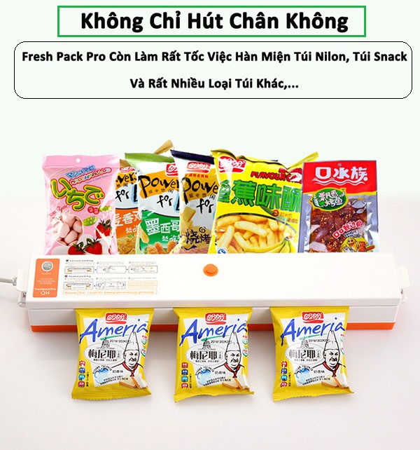 Máy hút chân không thực phẩm Fresh Pack Pro - Moel G-88 (tặng kèm 10 túi nilon) - Hàng nhập khẩu