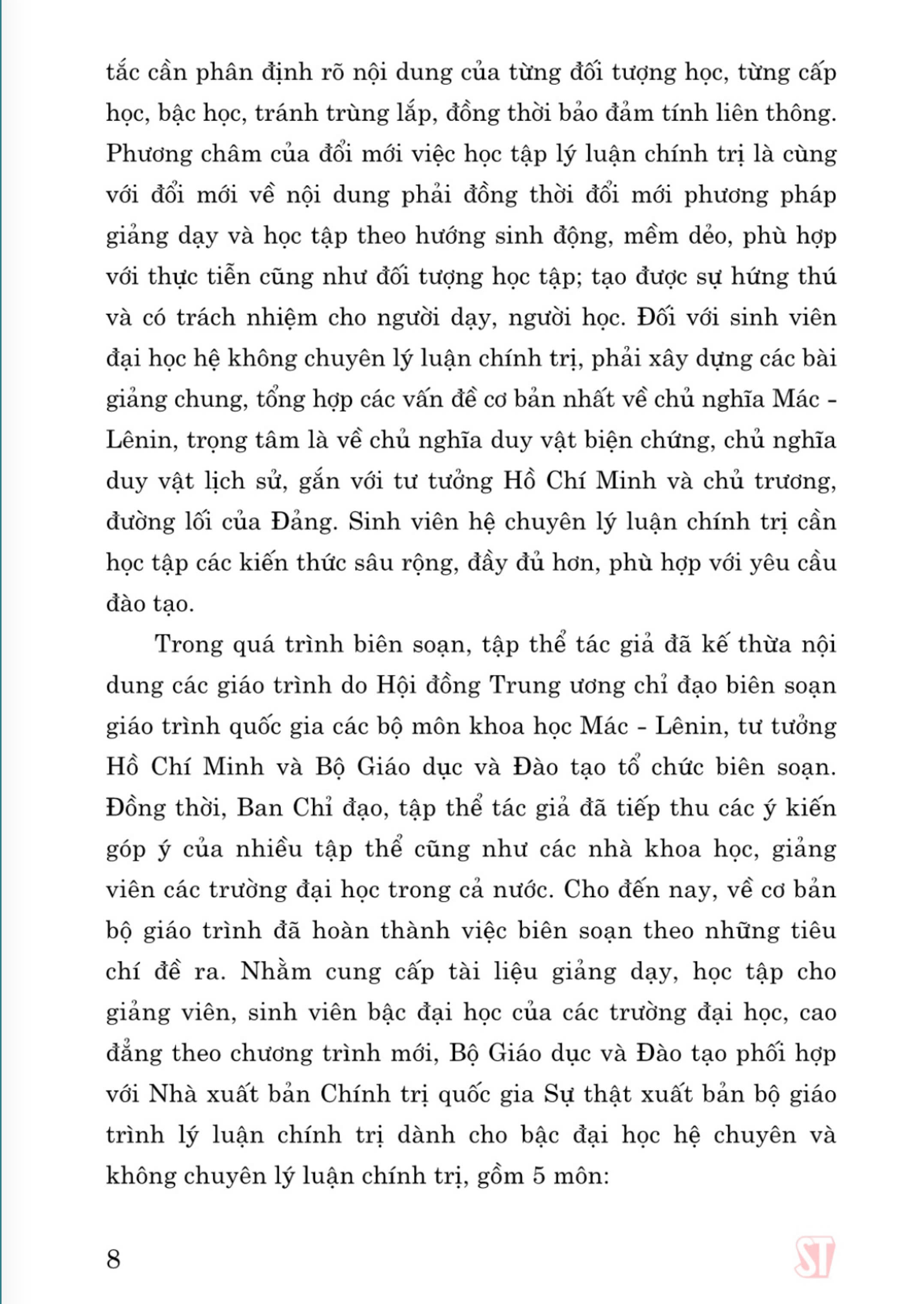 Giáo trình Triết học Mác - Lênin (Dành cho bậc đại học hệ chuyên lý luận chính trị) (bản in 2024)