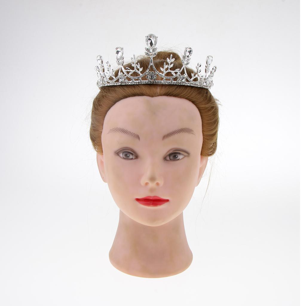 Elegant Rhinestone Leaves Tiara Crown Headband Wedding Birthday Party Tiara