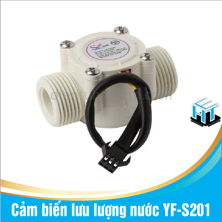 Cảm biến lưu lượng nước YF-S201 2 màu trắng, đen