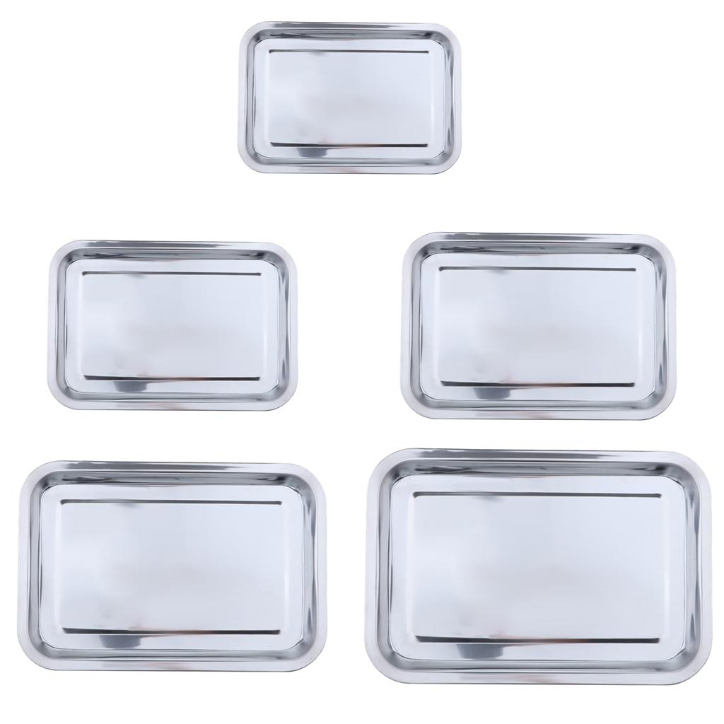 Steel Tableware Dish Plate Food Organizer Tray Pan