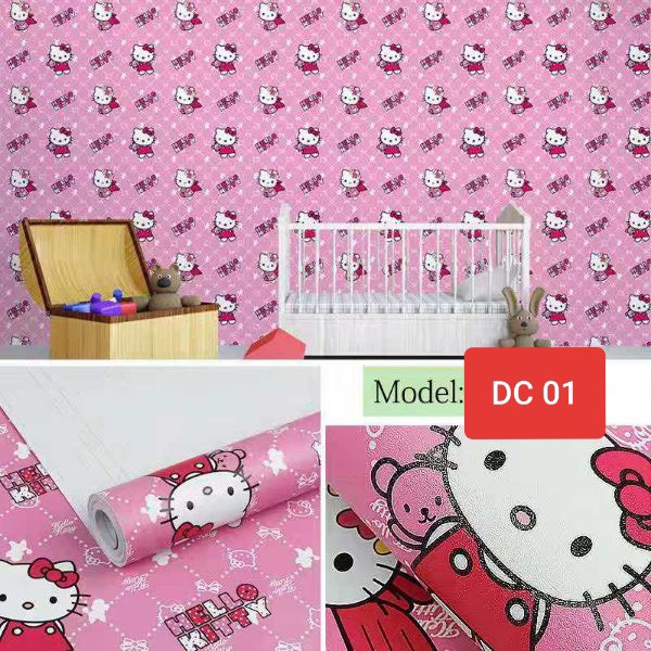 decal dán tường hình mèo kidtty