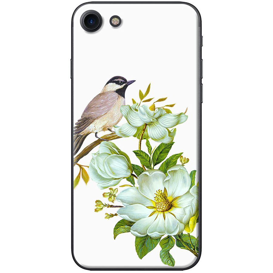 Ốp Lưng Dành Cho iPhone 7/8 Chim Đậu Cành Hoa Trắng