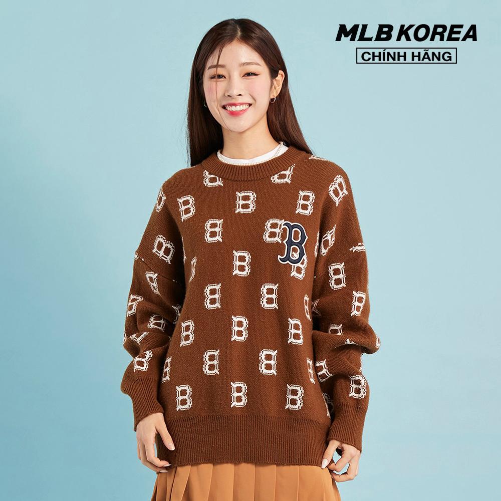 MLB - Áo sweater phom suông tay dài Classic Monogram Overfit 3AKPM0126-43BRD
