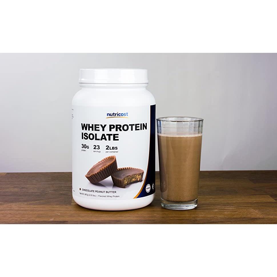 Nutricost Whey Protein Isolate Bổ Sung Protein Chất Lượng Cao Giúp Xây Dựng Cơ Bắp 5Lbs