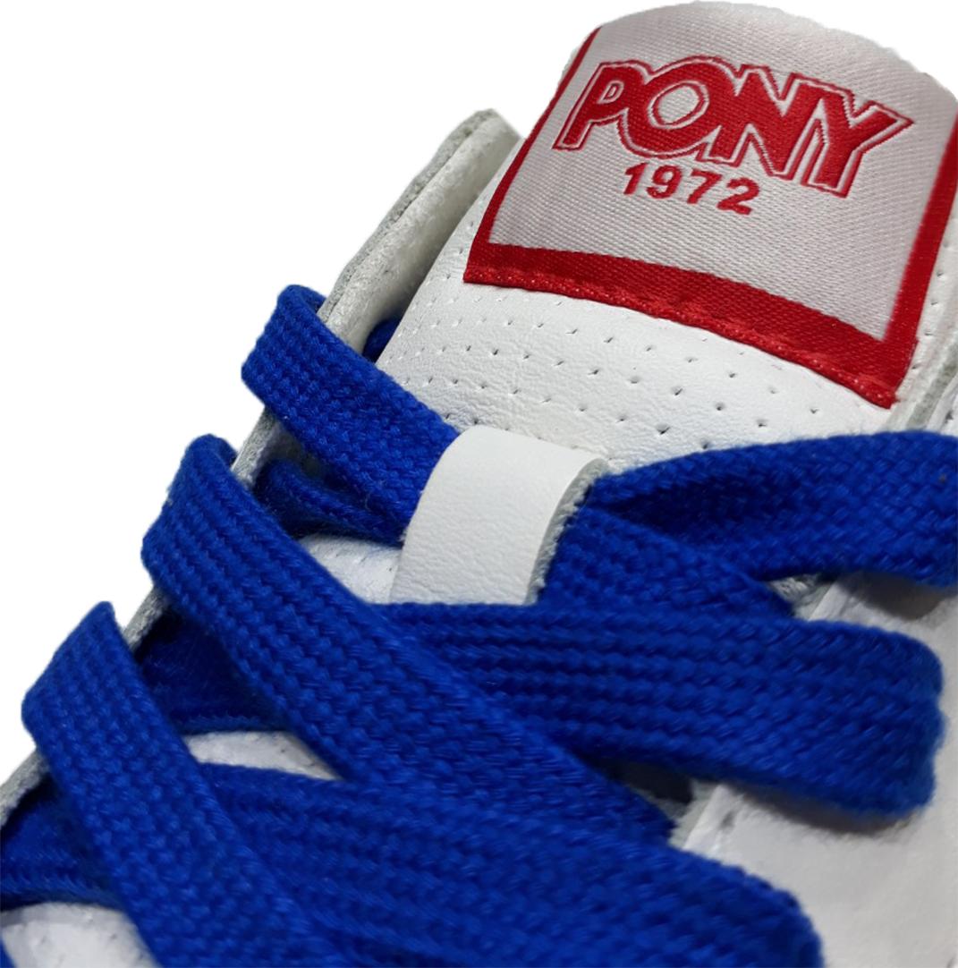 Giày Sneaker Pony TopStar Vintage OX - Unisex (Trắng / Xanh Dazzling / Đỏ)