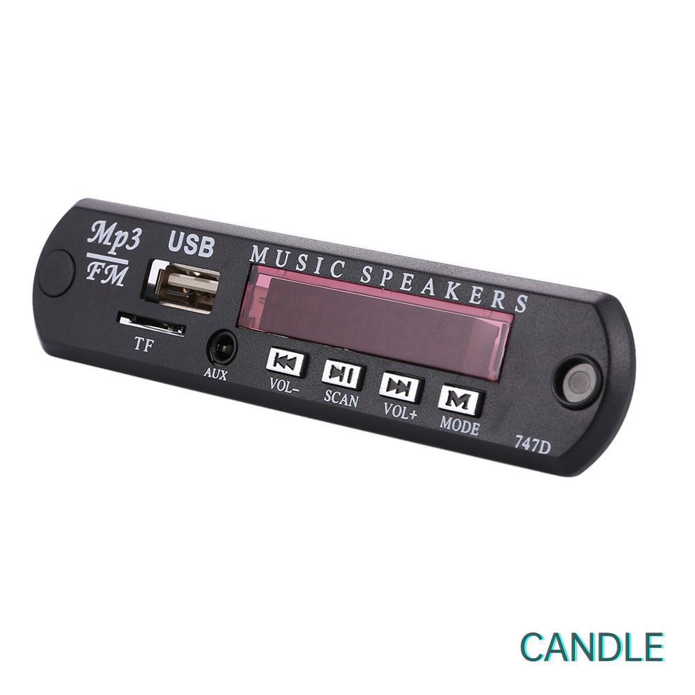 Bảng Mạch Giải Mã Âm Thanh Mp3 Wma 12v Usb Tf Fm Cho Xe Hơi