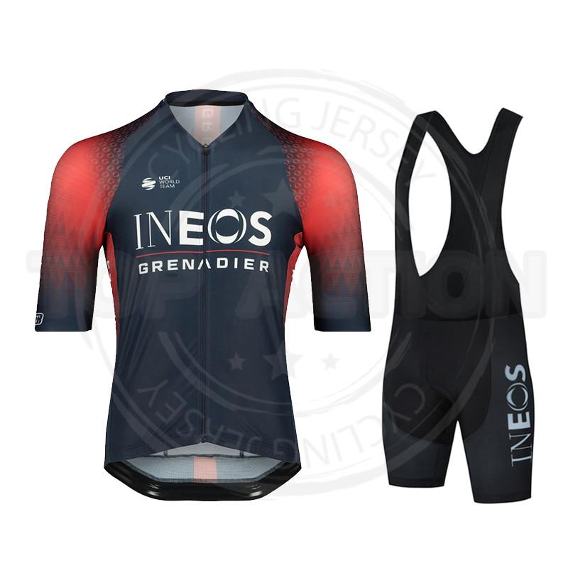 Ineos Grenadier mới Đi Xe Đạp Bộ Mùa Hè Bộ Quần Áo Đạp Xe Jersey MTB Đồng Nhất Xe Đạp Quần Áo Đi Xe Đạp Quần Áo Xe Đạp áo sơ mi ropa ciclismo Color: 8 Size: XS