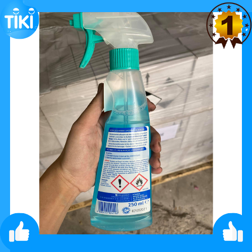 Xịt vệ sinh tủ lạnh hữu cơ 250ml, Hygienereiniger Kühlschrank mit Bio-Alkohol, 250 ml, cho tủ lạnh luôn thơm sạch.