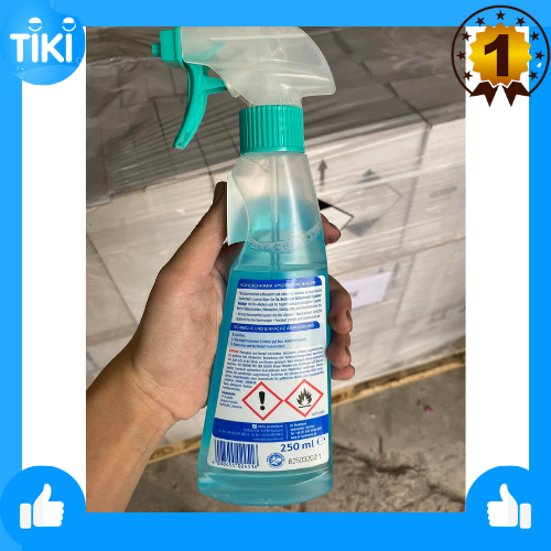 [Nhập khẩu Đức] Xịt vệ sinh tủ lạnh hữu cơ 250ml, Hygienereiniger Kühlschrank mit Bio-Alkohol, 250 ml, cho tủ lạnh luôn thơm sạch.