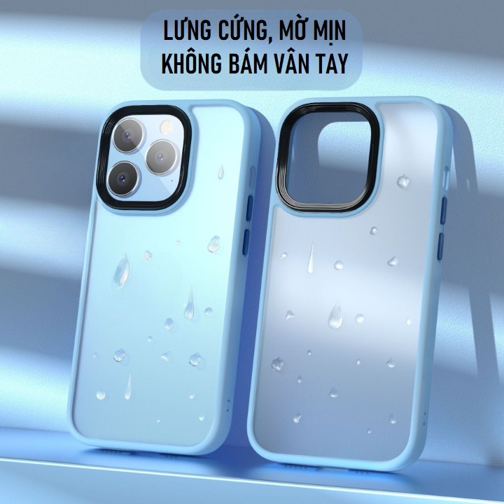 Ốp Lưng Mờ Chống Bám Vân Tay cho IPHONE 11/ 11 Pro 11 Pro Max, 12/ 12 Pro/ 12 Pro Max, Iphone 13/ 13 Pro/ 13 Pro Max, Iphone 14 Pro Max/ 14 Pro Lưng Cứng Mờ, Viền Dẻo Bảo Vệ Camera.