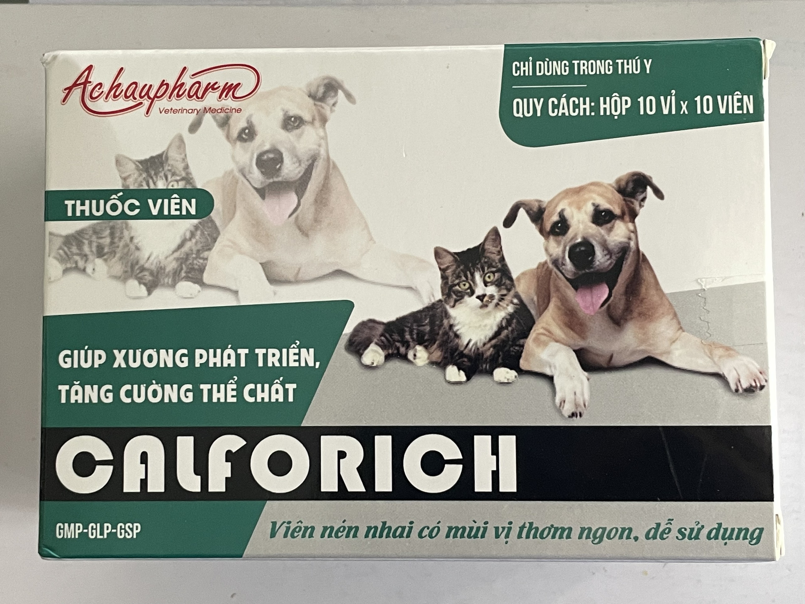 CALFORICH – HỘP 100 VIÊN NHAI - GIÚP XƯƠNG PHÁT TRIỂN, TĂNG CƯỜNG THỂ CHẤT