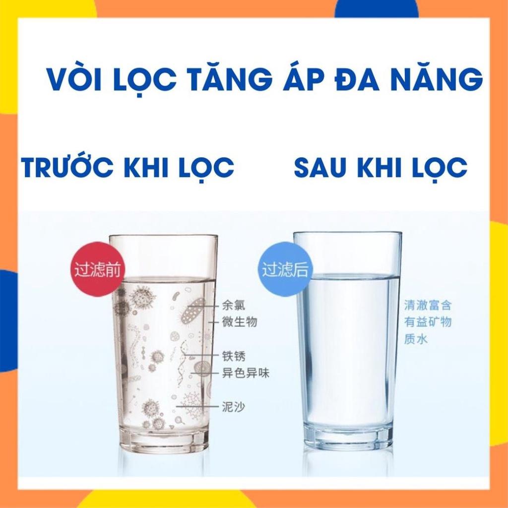 Đầu Vòi Rửa Bát Tăng áp Xoay 360 Độ Kèm Bộ Lọc Nước 3 Chế Độ Lắp Đặt Dễ Dàng