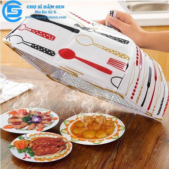 Lồng bàn giữ nhiệt gấp gọn, lồng bàn đậy thức ăn chống côn trùng ruồi và bụi bẩn G168-LongBan