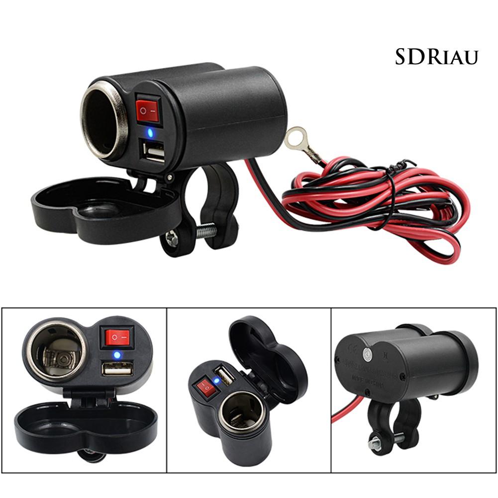 Tẩu Sạc Usb Đa Năng Trên Xe Mô Tô Tiện Dụng