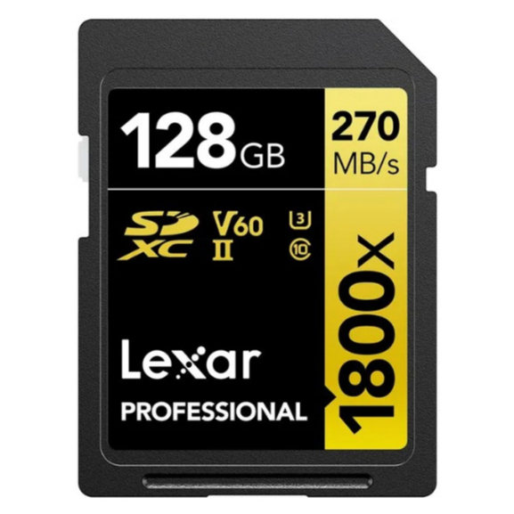 Hình ảnh Thẻ nhớ máy ảnh / máy quay phim Lexar Professional 1800x SDXC UHS-II U3 V60 - Chất lượng video 4K, tốc độ đọc 270mb/s - Hàng chính hãng