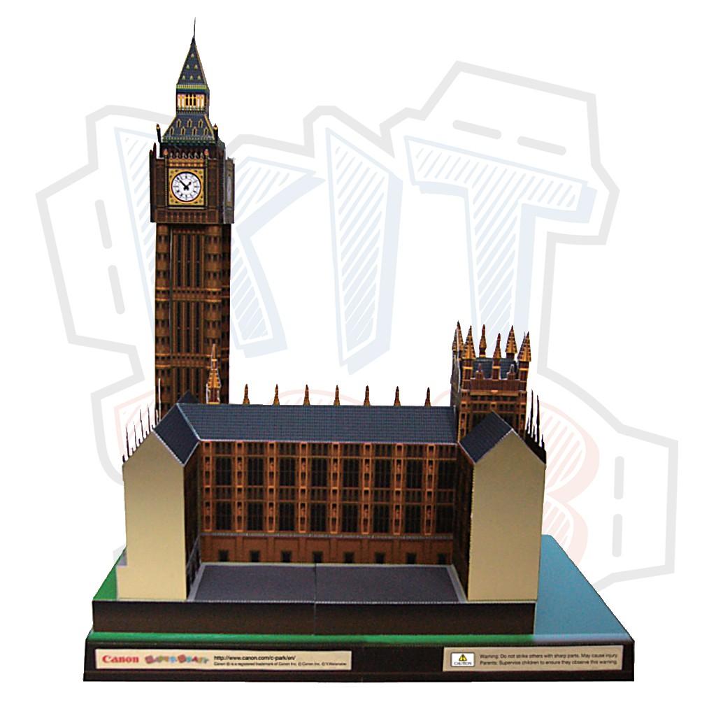 Mô hình giấy kiến trúc tháp đồng hồ Bigben - England