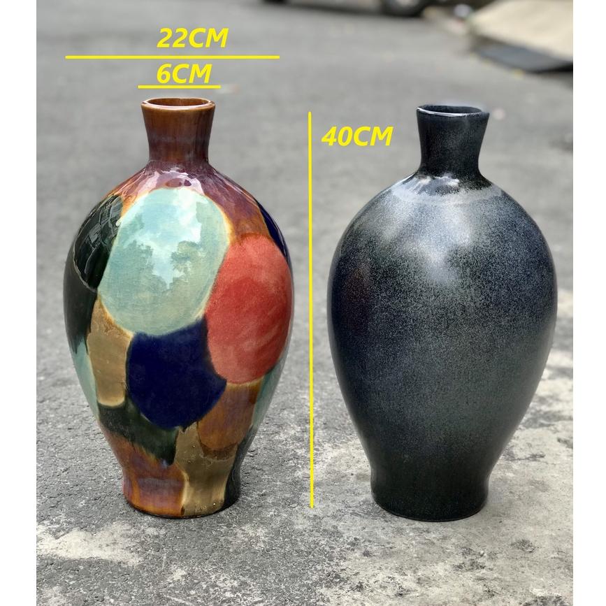 BÌNH HOA GỐM SỨ XUẤT KHẨU TRANG TRÍ DECOR BÌNH CẤM HOA XK14