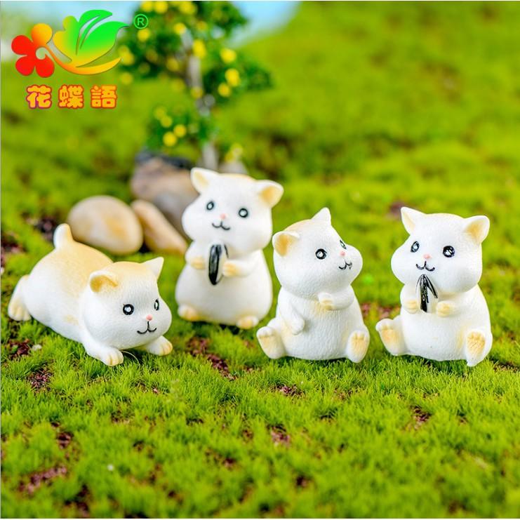 Combo 04 chú Hamster dễ thương trang trí tiểu cảnh, thủy sinh, DIY