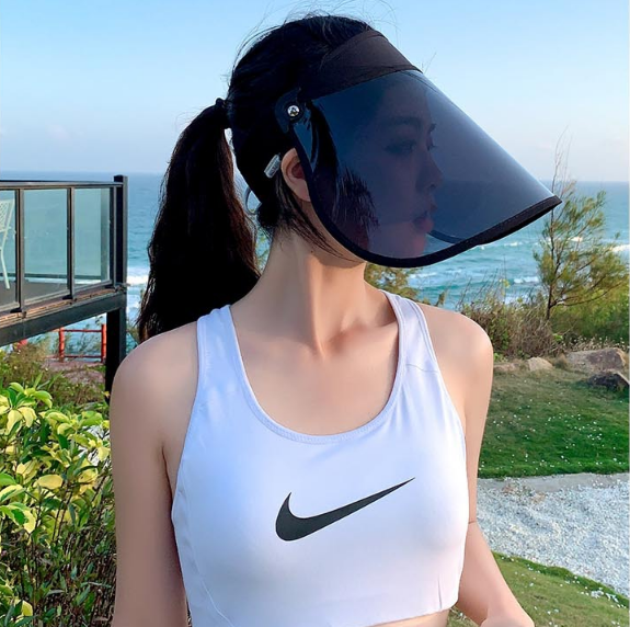 Mũ đi nắng chống tia UV tuyệt đối vành điều chỉnh 360 độ, nón nửa đầu thể thao đi xe đạp cao cấp